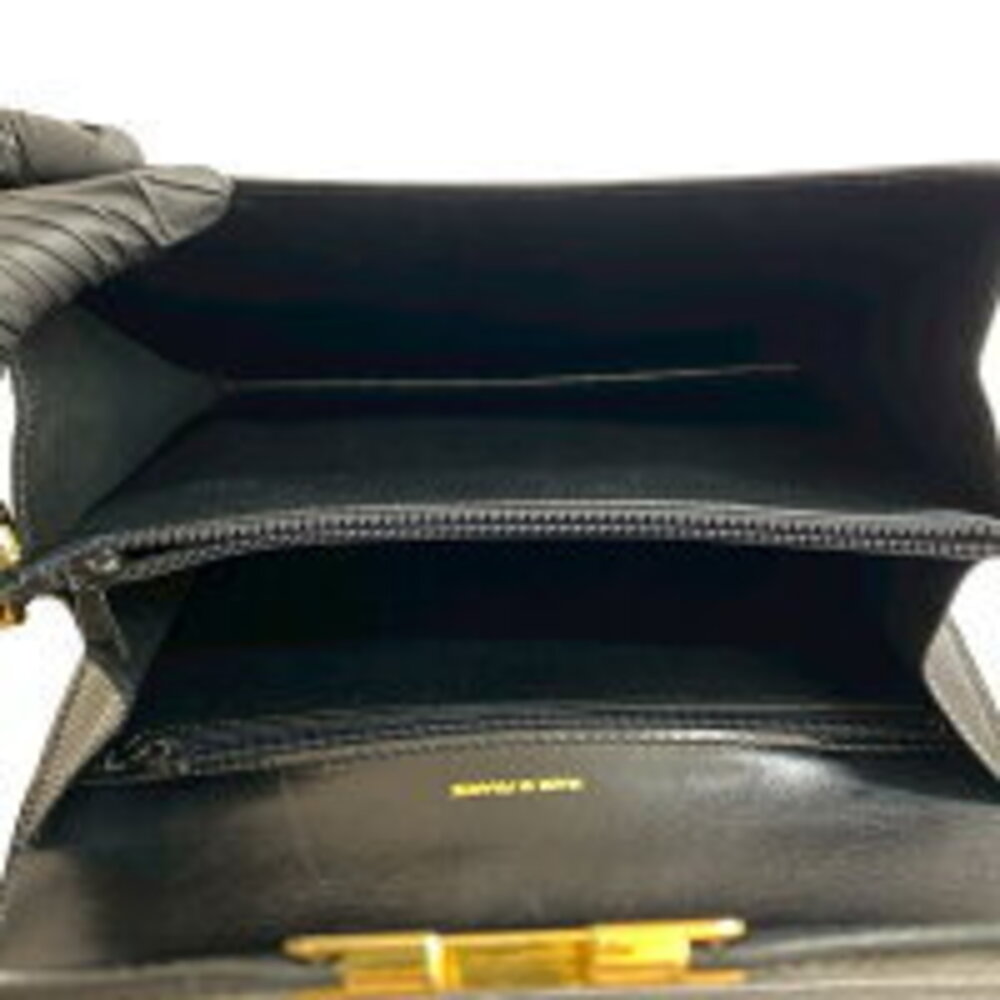 Celine Triomphe logo leather Shoulder Bag 2way black - Picture 9 of 9